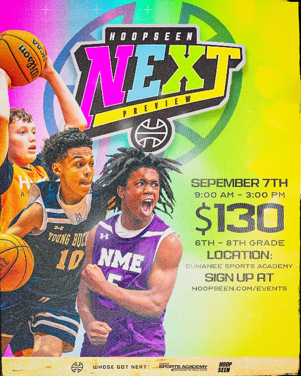 HoopSeen Next Preview is BACK‼️ 

Highlighting the future High School stars, today. Bring your best and be ready to compete! WHOSE GOT NEXT?! 

Signups at the link below:
hoopseen.com/events