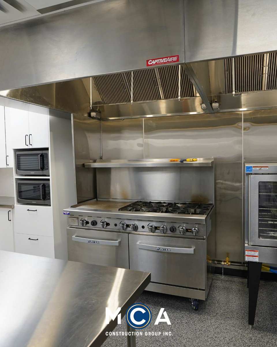 MCAConstruction's tweet photo. Shiny and ready for action! 🍳🔥 Proud of our new commercial kitchen build! Ready to upgrade your space? Let's build something great! #CommercialKitchen #KitchenBuild #YYCConstruction #BuildWithMCA https://t.co/AbtwmfkW5h