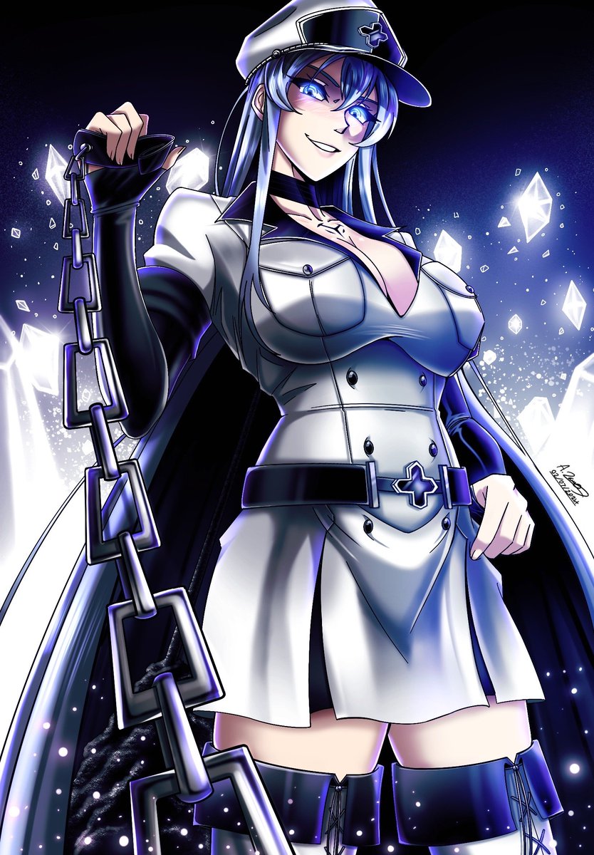 Strongest_One_'s tweet photo. @AscendTheDark ofc its mommy esdeath https://t.co/7qJWBRYAo1