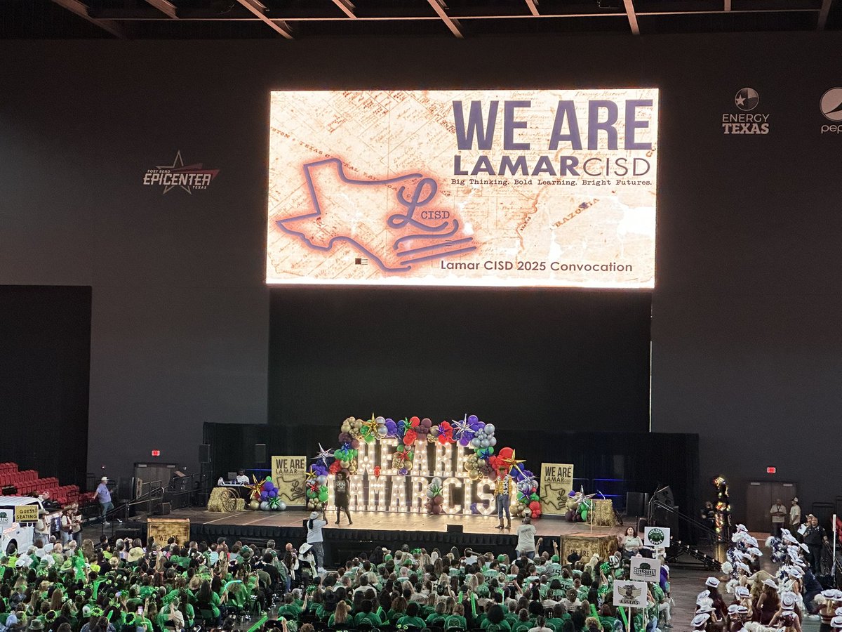 coach_ro_12's tweet photo. Lamar CISD is the VIP! Convocation โ25 was beyond words! Great team, great district! Thank You! #WeAreLamarCISD #TexasTakeover #DMExplore ๐๐พ๐คฉ๐@DMELamarCISD https://t.co/VxPTjD0aKm