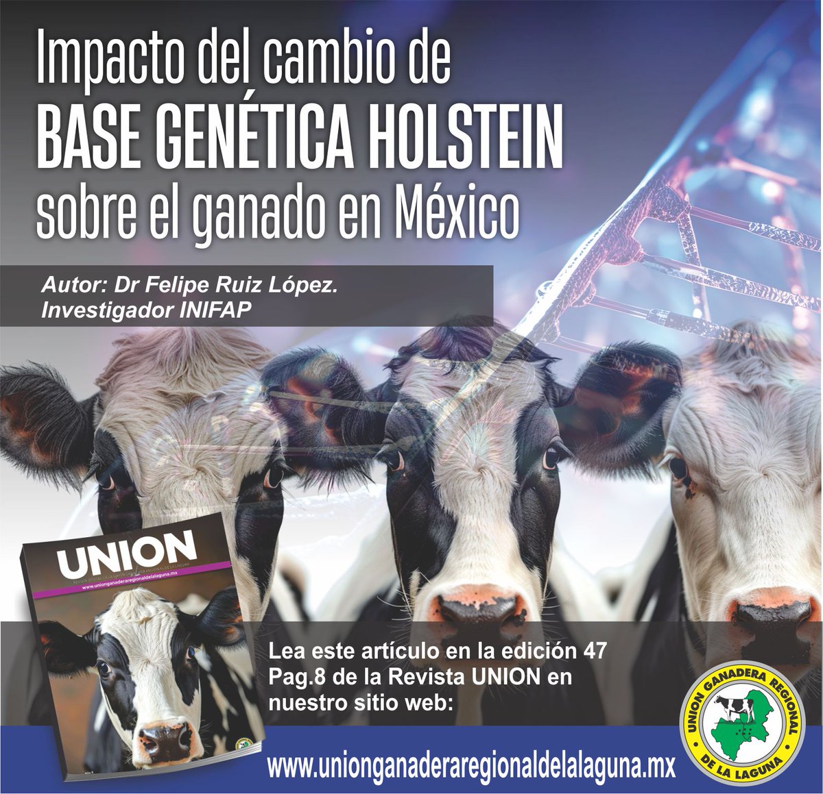 Las mejores investigaciones plasmadas en artículos que pueden incrementar el rendimiento en su establo lechero, escritos solo por profesionales en la materia, encuéntralos en  unionganaderaregionaldelalaguna.mx/revistas/
#revistaunion #ganaderia #vacas #granjaslecheras