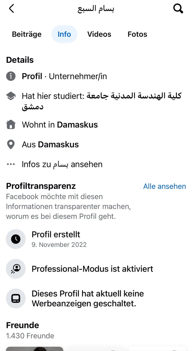 The Italian company is in fact a shell company - registered in 2022. 

They screwed up: the Facebook connect button does not lead to the companies Facebook profile but instead to the Facebook profile of the owner: Bassem al Sabaa. 
A Syrian living in Damascus - on his account he