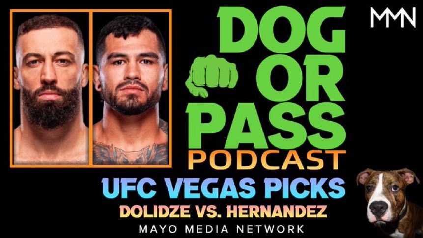 The latest episode of the <a href="/DogOrPassPod/">Dog or Pass Podcast</a> is up, as <a href="/MadLabMMA/">MadLab</a> and I break down our picks and plays for #UFCVegas109 

🎧 Listen via podcast: podcasts.apple.com/us/podcast/dog…

📺 Watch via YouTube: youtu.be/YafvstJjMPQ?si…