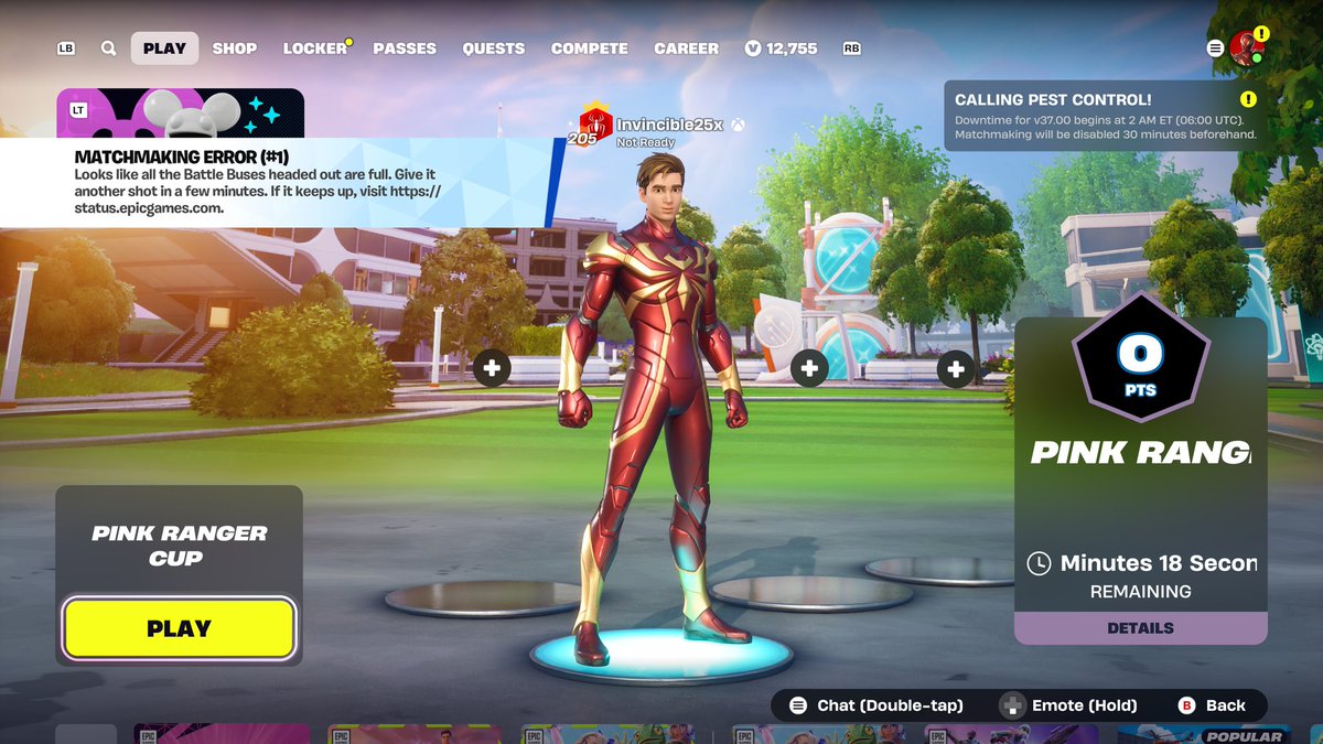 GameWithLen's tweet photo. @FNCompetitive Can't get in either. I've been trying for almost 40 minutes. https://t.co/PqMI9r3djd