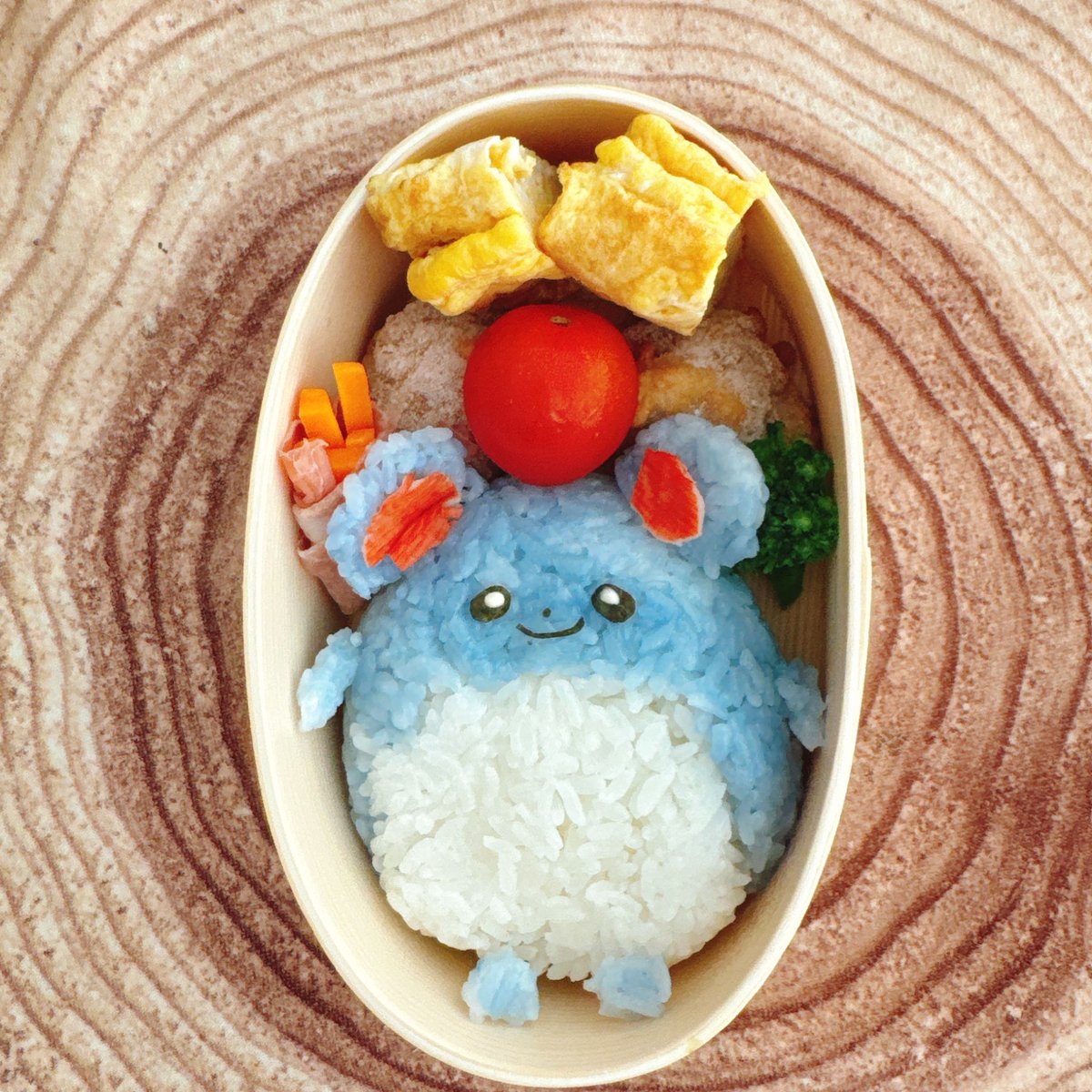 マリルのお弁当。

 #ポケモン弁当  #Pokemon   #marill  #Pokemonbento