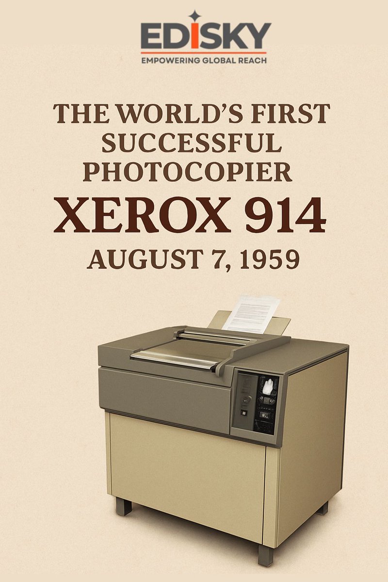 edisky2601's tweet image. 📄 Celebrating Innovation: Xerox 914 – The Birth of Modern Photocopying (1959) 📄From photocopies to localized content, precision matters.
#Xerox914 #LocalizationIndustry #ContentReplication #EDISKY #InformationWithoutBorders #LocalizationMatters #EDISKY