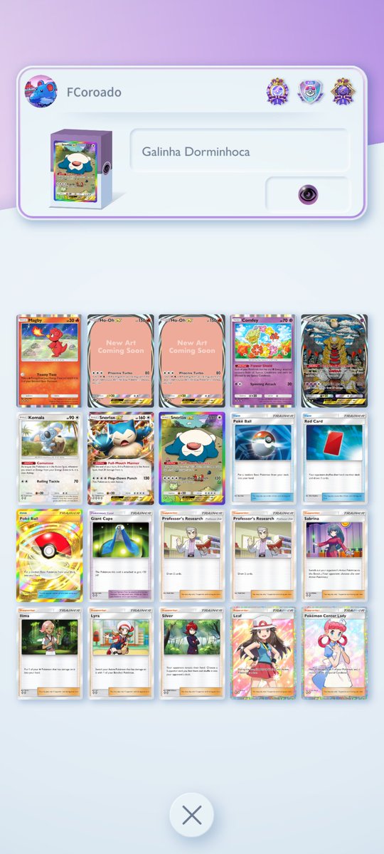 FCoroado's tweet image. I reached the Masterball tier with Snorlax and Ho-Oh EX! The decklist I used is an adaptation of a deck that placed in the top 32 at this weekend&apos;s @ursiiday tournament!