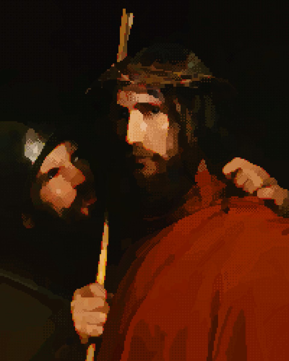 VulpsVulpsNG's tweet image. Carl Bloch - The Mocking of Christ  (Study)
#Pixelart