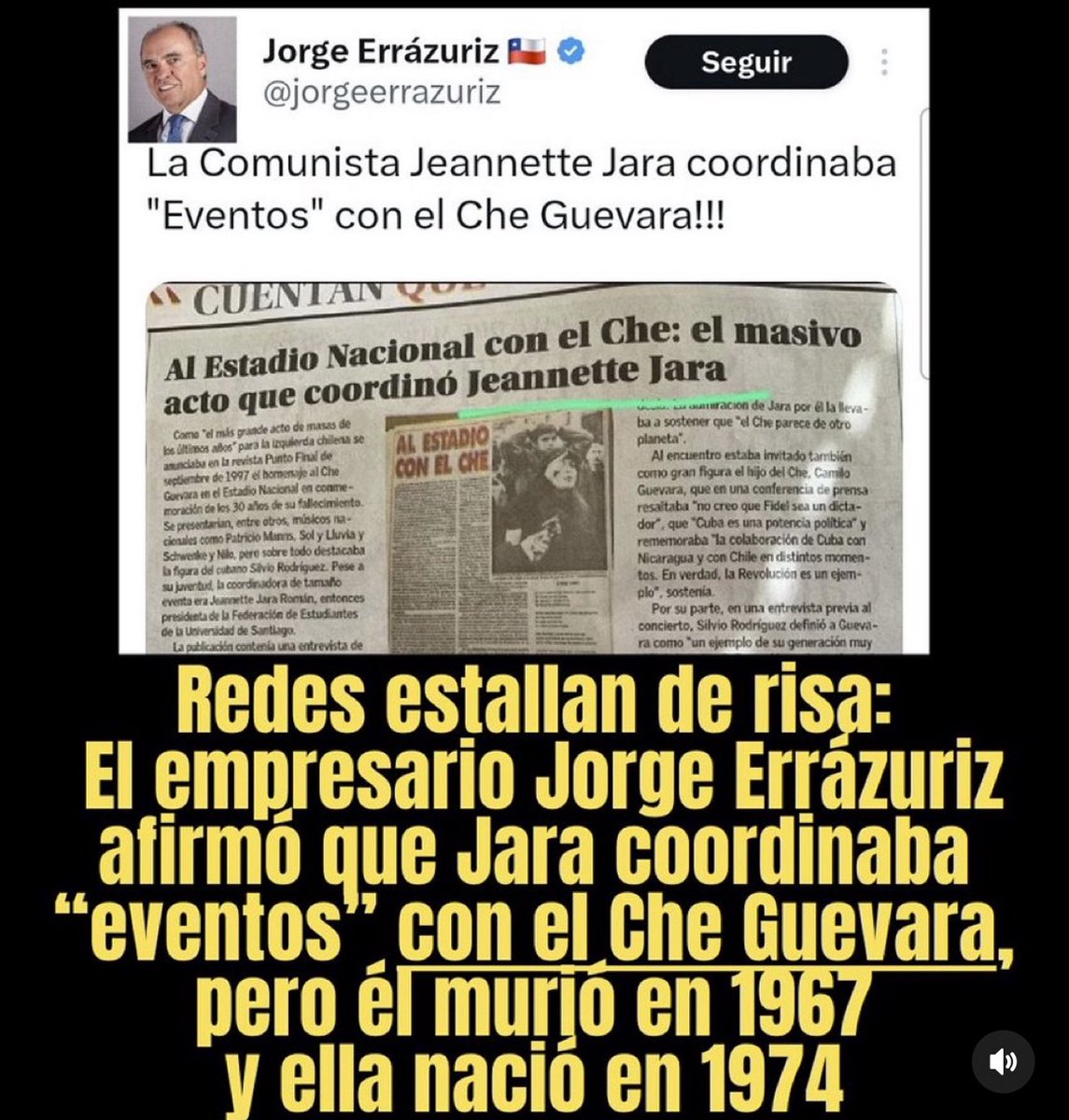 the_axm_boy's tweet photo. @mbravogalaz @jorgeerrazuriz @joseantoniokast Oye tanto MBA estudios para publicar algo más falso que el viejo pascuero hajajjajajajahaja https://t.co/LftPsVpYwF