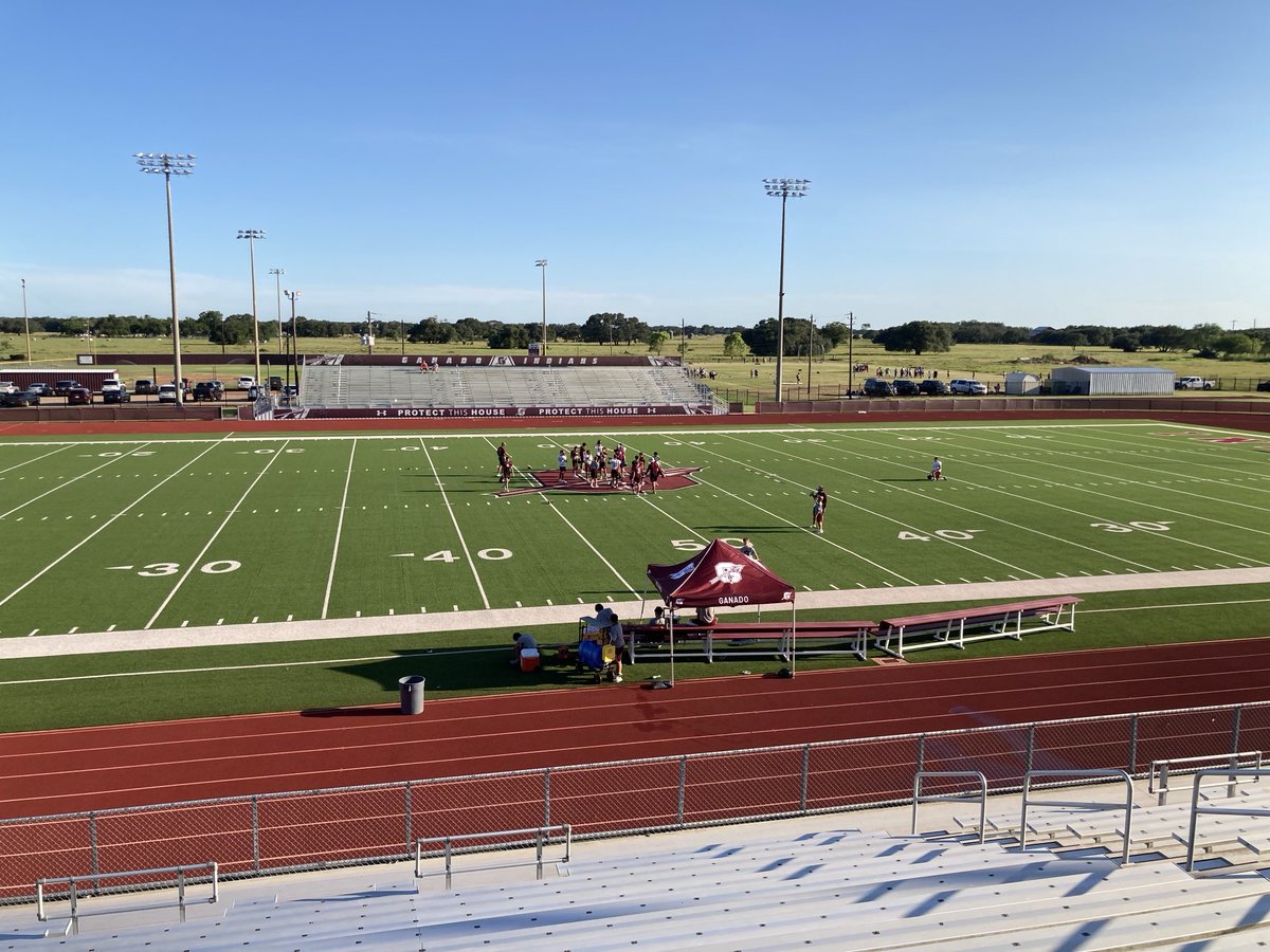 Back at it. Defending state champion Ganado ⁦<a href="/GanadoISD/">Ganado ISD</a>⁩ practices.