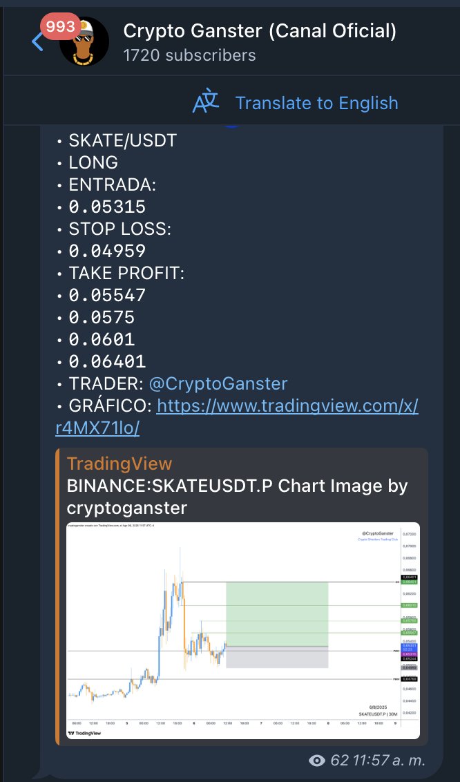 No desaproveches los análisis que envío en mi canal de telegram t.me/CryptoGansterT…