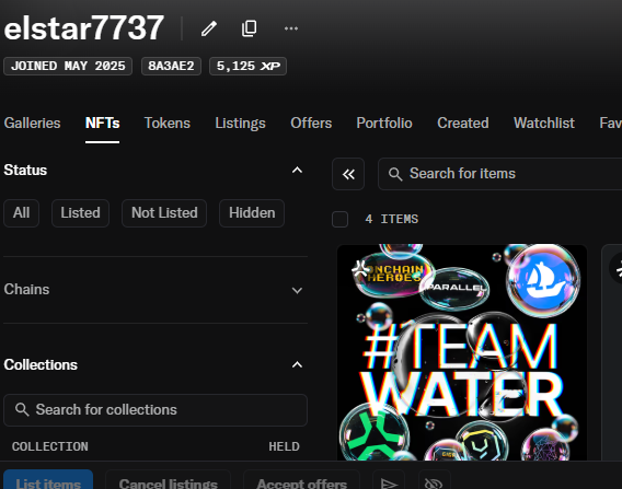 elstar7737's tweet photo. @opensea @teamwater @AbstractChain @WolvesDAO @ParallelTCG @onchainheroes @YGG_Play @playgigaverse done https://t.co/4lUzoxw70U