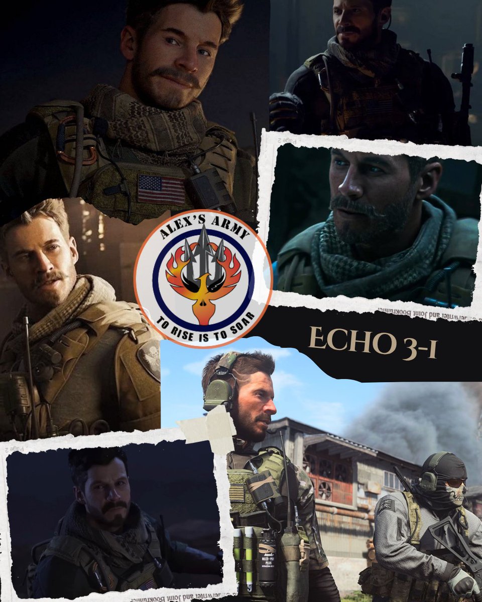 AlexsArmy31's tweet photo. Echo 3-1 reporting for duty. ๐๐ฆฟ๐ฅ
@CollinsChadM
#alexkellercod #callofduty ##alexkeller #callofduty #callofdutymodernwarfare #echo31 #codalexkeller #callofdutycommunity #alexkellerecho31 #chadmichaelcollins #alexsarmyofficial #callofdutyfandom https://t.co/y34f6uZP8L