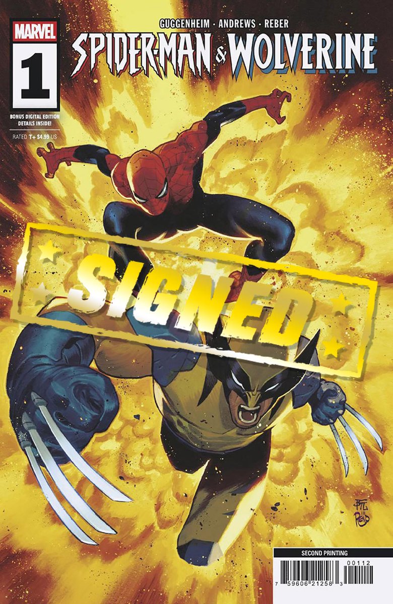 MidtownComics's tweet photo. SIGNED BY ✍️@mguggenheim

Is your 🕷️#spideysense tingling? That's because this comic is good at what it does- and what it does is AWESOME! 

👉Grab a SIGNED copy of  Spider-Man #Wolverine issues 1 + 3 TODAY: https://t.co/zzSxjzHw3k

#Marvel #signed #comicbookshop #spiderman https://t.co/QSvmvsSPab