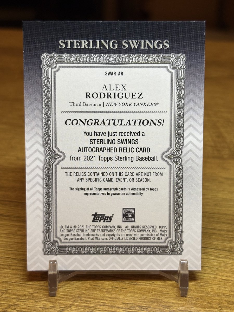 $140

Alex Rodriguez
Sterling bat swatch auto /15

$4 flat BMWT, no PWE 
$60+ ships free