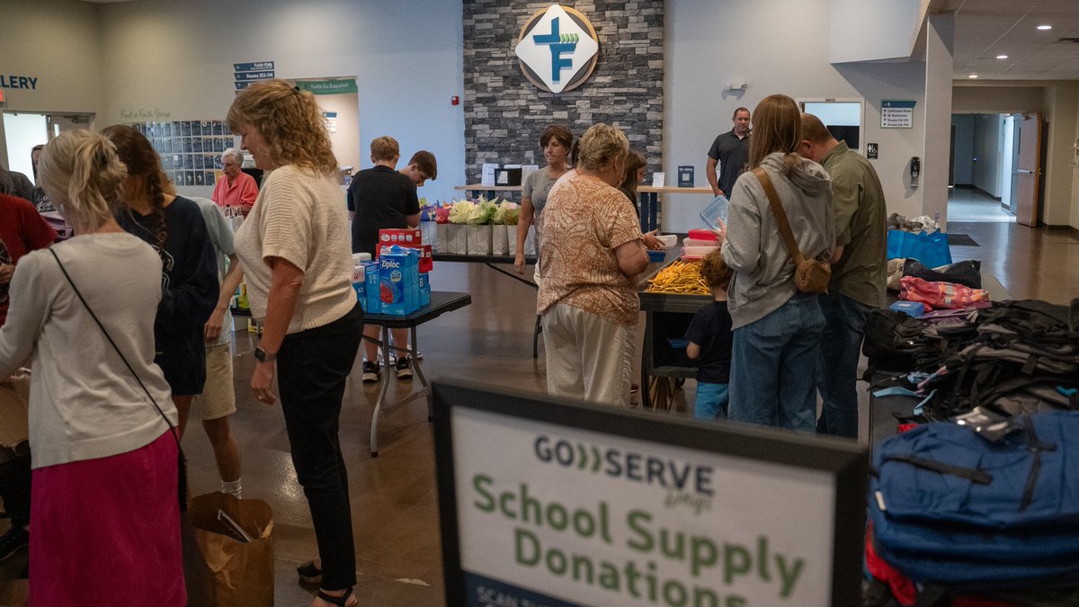 Thank you to everyone who brought school supplies Sunday and stuffed backpacks tonight! Go Serve Days is off to a great start and continues tomorrow as we drop off lunch and spa bags at a local pregnancy resource center! #KnowGrowServeGo #ServeNC #OnMissionTogether