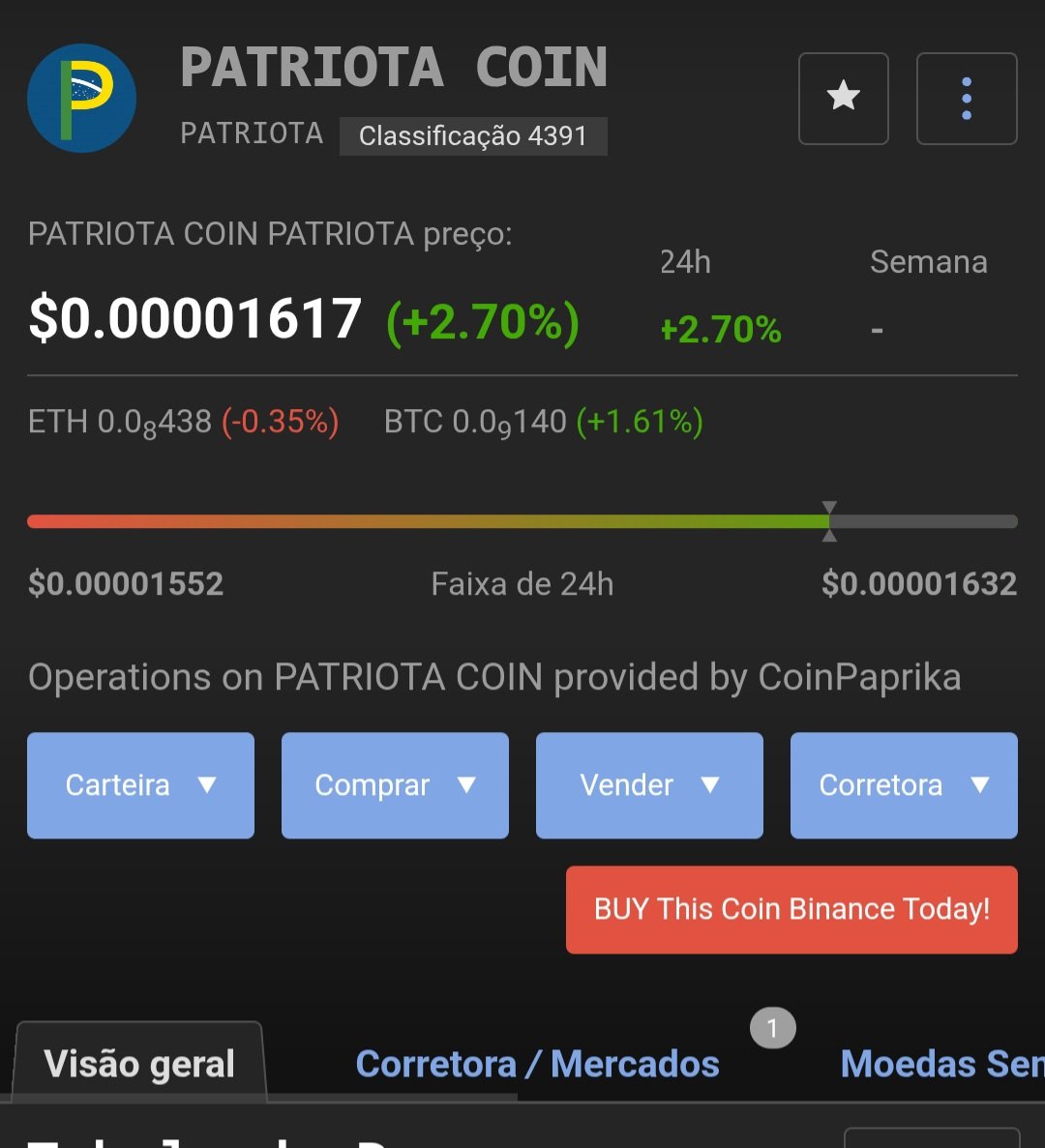 Patriota coin comunidade tweet media