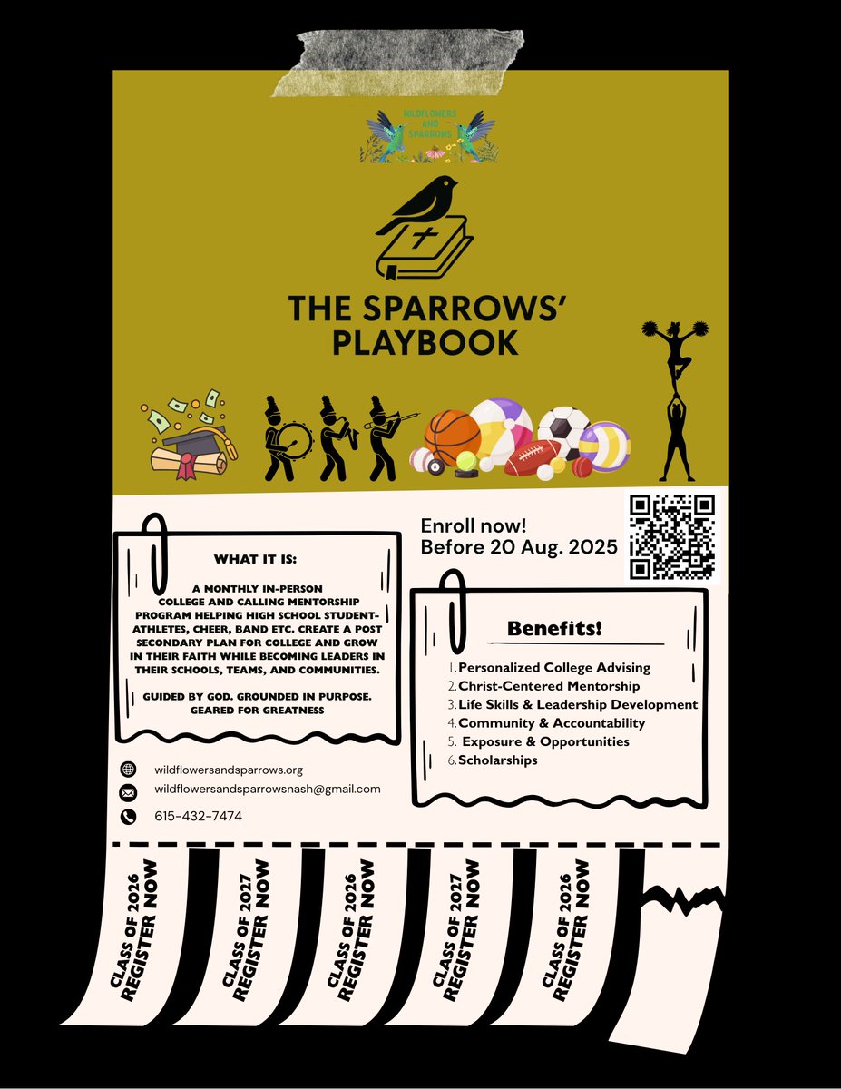 GoochieCCReady's tweet photo. Sparrows' Playbook college and calling mentorship for high school juniors and seniors in Nashville,TN limited spots available https://t.co/xiXYlWCtSH
