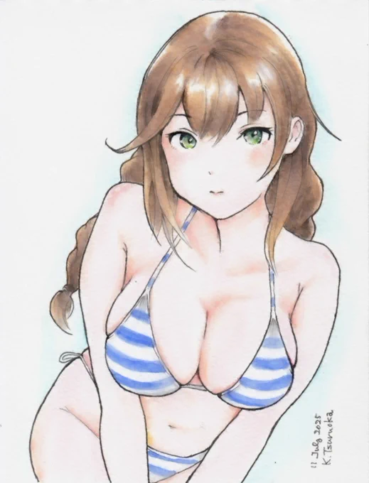 #なんの脈絡もなく水着イラストを再掲して最近フォローしてくれたフォロワーを怖がらせましょう