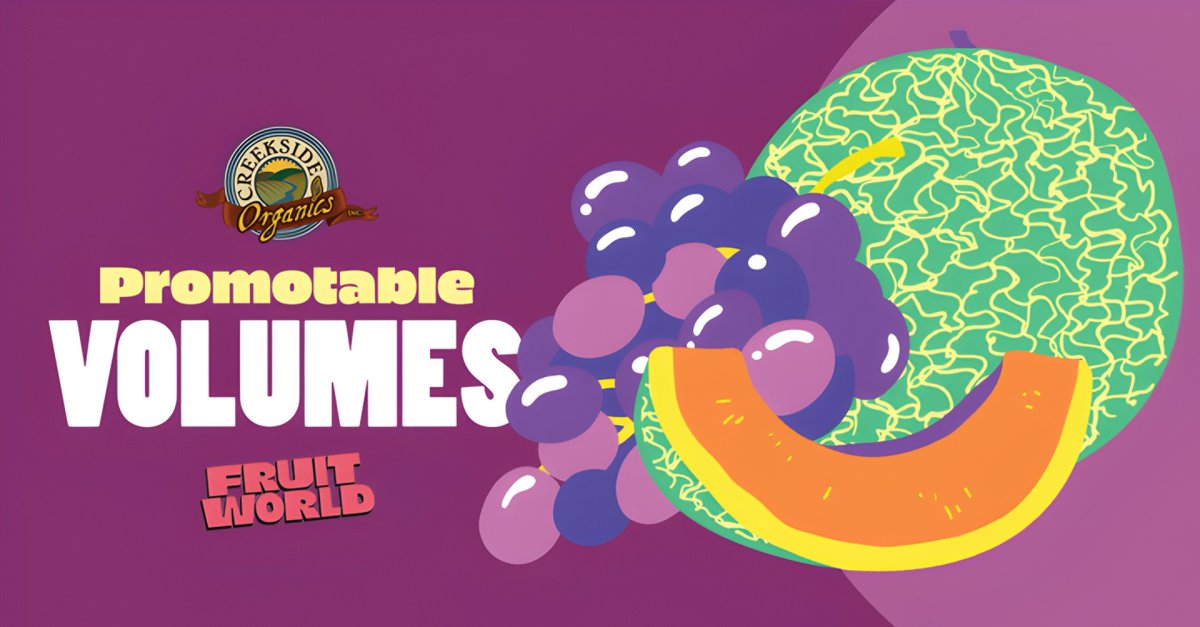 🍇 Creekside Organics ships peak organic Thomcord grapes and melons through October! 🍉 
Visit ANUK with the link in bio for more.