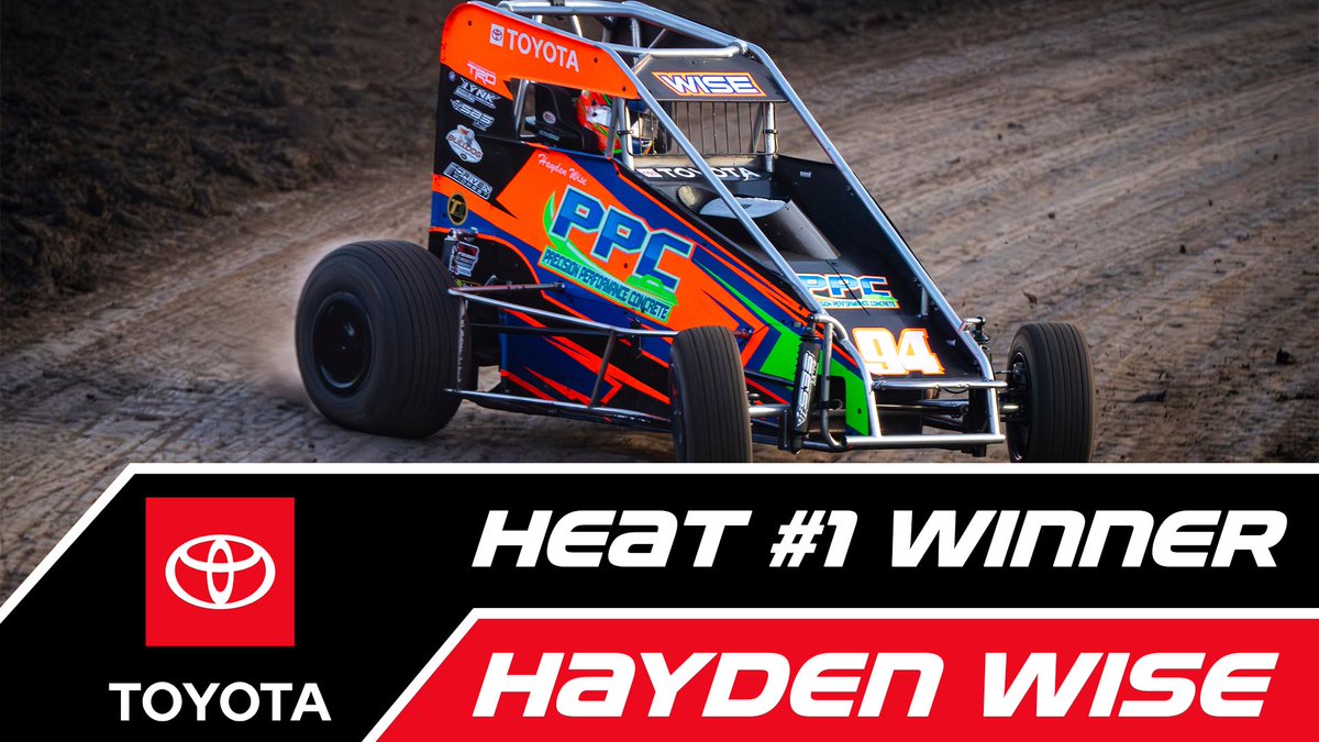Xtreme Outlaw Midget Series (@xtreme_outlaw) on Twitter photo 🏁 Hayden Wise wins <a href="/ToyotaRacing/">Toyota Racing</a> Heat 1!
2. <a href="/Cannon_mac08/">Cannon McIntosh</a>
3. <a href="/TrevorCline55/">Trevor Cline</a>
4. Steve Buckwalter
5. <a href="/Gavin_Miller97/">GMillerRacing</a>
6. <a href="/ChaseMcDermand/">Chase McDermand</a>
7. <a href="/kameronkey_21/">Kameron Key</a>
8. Ryan Roulette 🏁 Hayden Wise wins <a href="/ToyotaRacing/">Toyota Racing</a> Heat 1!
2. <a href="/Cannon_mac08/">Cannon McIntosh</a>
3. <a href="/TrevorCline55/">Trevor Cline</a>
4. Steve Buckwalter
5. <a href="/Gavin_Miller97/">GMillerRacing</a>
6. <a href="/ChaseMcDermand/">Chase McDermand</a>
7. <a href="/kameronkey_21/">Kameron Key</a>
8. Ryan Roulette