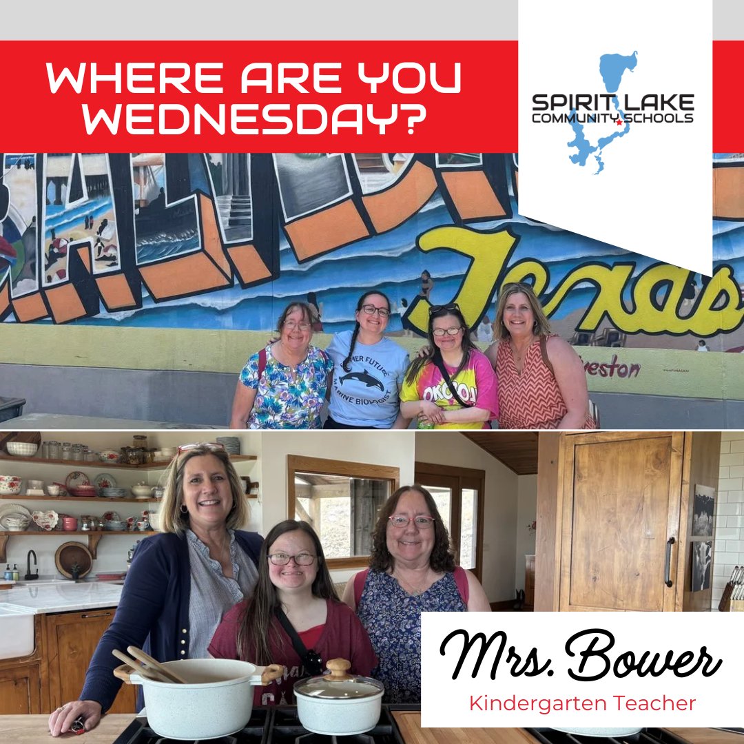 SpiritLakeIA's tweet image. 📍#WhereAreYouWednesday — Mrs. Bower soaked up some sunshine on a girls trip with daughter Abby, sister Marcia, and niece Hannah! They kicked things off with a stop at The Pioneer Woman in Oklahoma, then spent a relaxing week at the beach in Galveston.