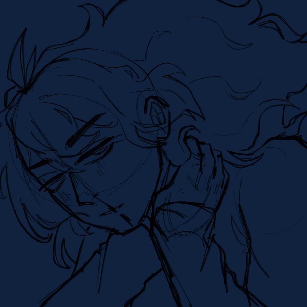 NamesNiche's tweet image. #Diluc as the Paratise Cover oh yeah lets go baby LETS GO #alienstage #genshin (with an extra chiluc doodle on the side)