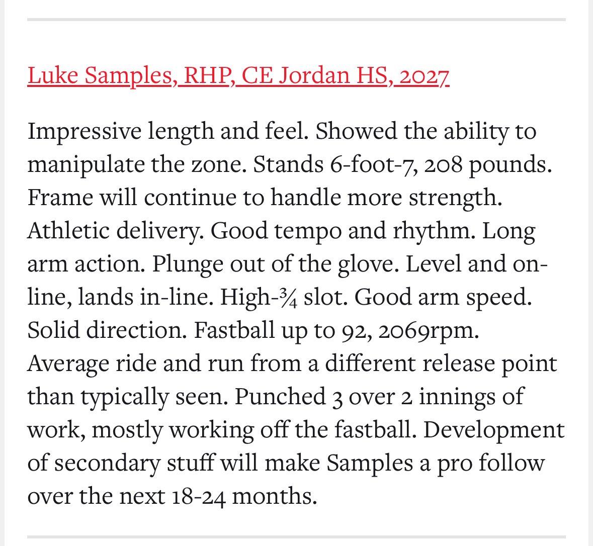 Thank you <a href="/PrepBaseballNC/">Prep Baseball North Carolina</a> for the write up and such an amazing event. Looking forward to starting the fall season with @Pro5Basebal!
<a href="/Trev0r8/">Trevor Clemons</a> <a href="/Clemdawg9/">Scott Clemons</a> <a href="/VHurley18/">VHurley18</a> <a href="/PanthersProgram/">SCP Baseball</a> <a href="/EthanFree15/">Ethan Free</a>