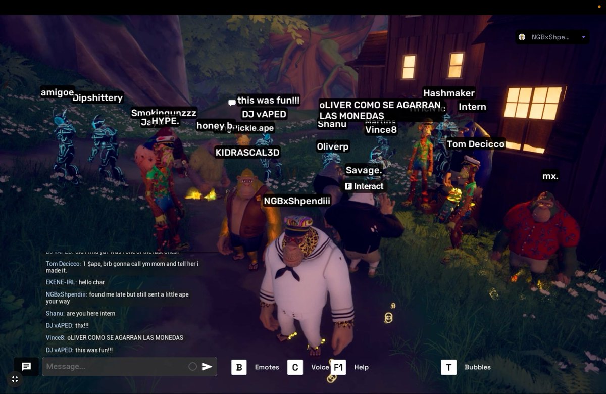 Covers been blown... Lasted longer than excepted.

Sent out some extra $ape batches. 

Thanks to everyone who participated in tonights scavenger hunt ON APECHAIN