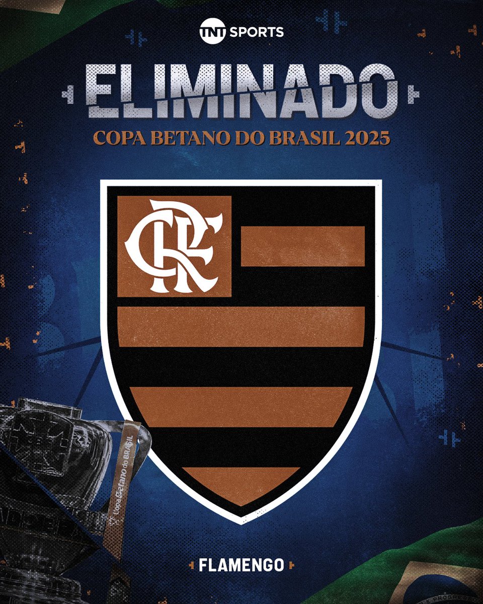TNTSportsBR's tweet photo. O FLAMENGO ESTÁ ELIMINADO! ❌
O Rubro-Negro até tentou, mas não conseguiu eliminar o Galo na Arena MRV e dá adeus à Copa Betano do Brasil! #CopaBetanoDoBrasil #Futebolbrasileiro https://t.co/cEIXmoWE1Q
