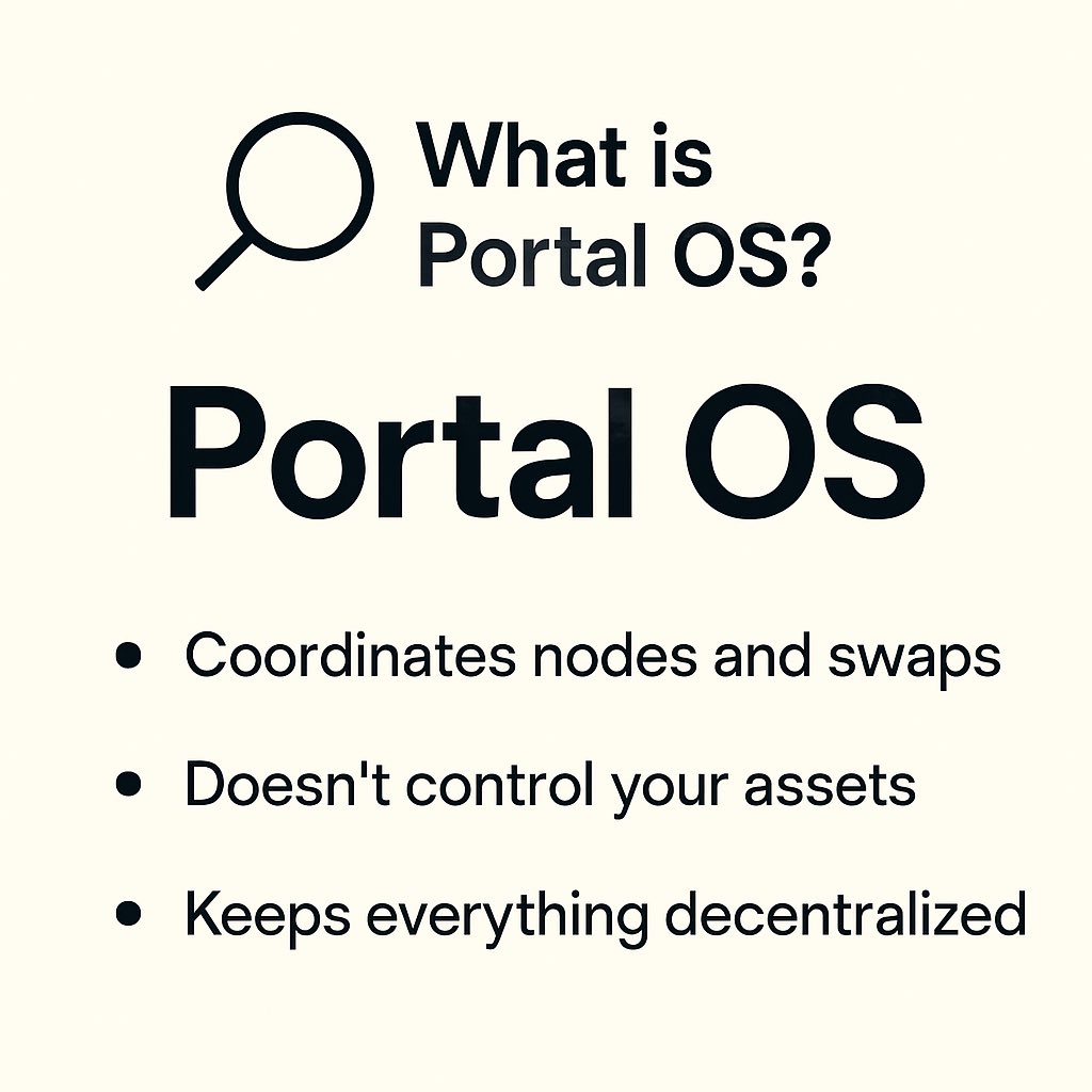 HxnzoOfficial's tweet photo. 🎓 New learning session!
Let’s break it down  what powers cross-chain swaps on @PortaltoBTC?
Answer: Portal OS
A decentralized system that coordinates everything without ever touching your assets. Simple, secure, and non-custodial 🔁🔒

#Bitcoin #DeFi #PortalOS https://t.co/LzxdSJuT0y