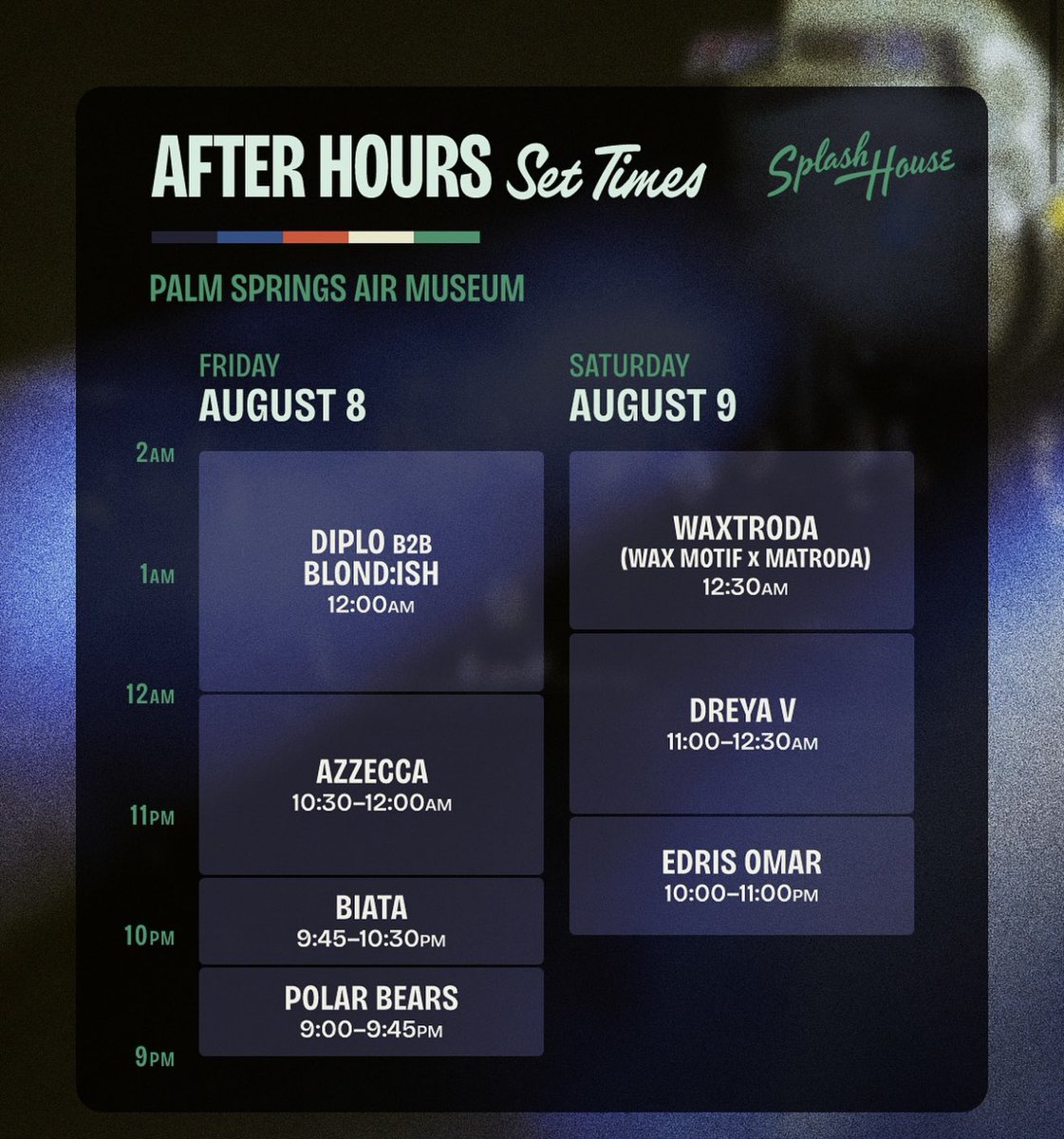 Splash house this weekend 🌊☀️🕶️

Catch us Friday from 9-9:45