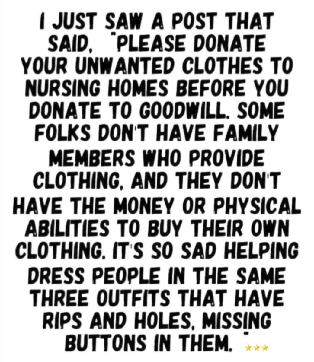 Juliesnark1731's tweet image. I can attest to this. My Mom is in a care facility and there are people there that have no one and they have very little. Great idea. 🙏