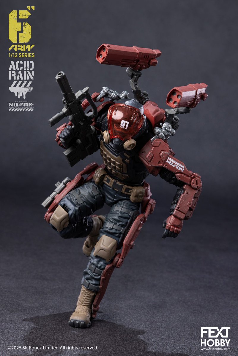 THE TIME HAS COME!!!!

Fext Hobby x Acid Rain NOVARK 1:12 (6") Action Figure Wave 1 is now available for for Pre-Order at The Chosen Prime.  Set to release in October 2025, wave 1 features 4 characters (Thame, Skullwelder, Warbanner &amp; Proteus).  Each character comes with their