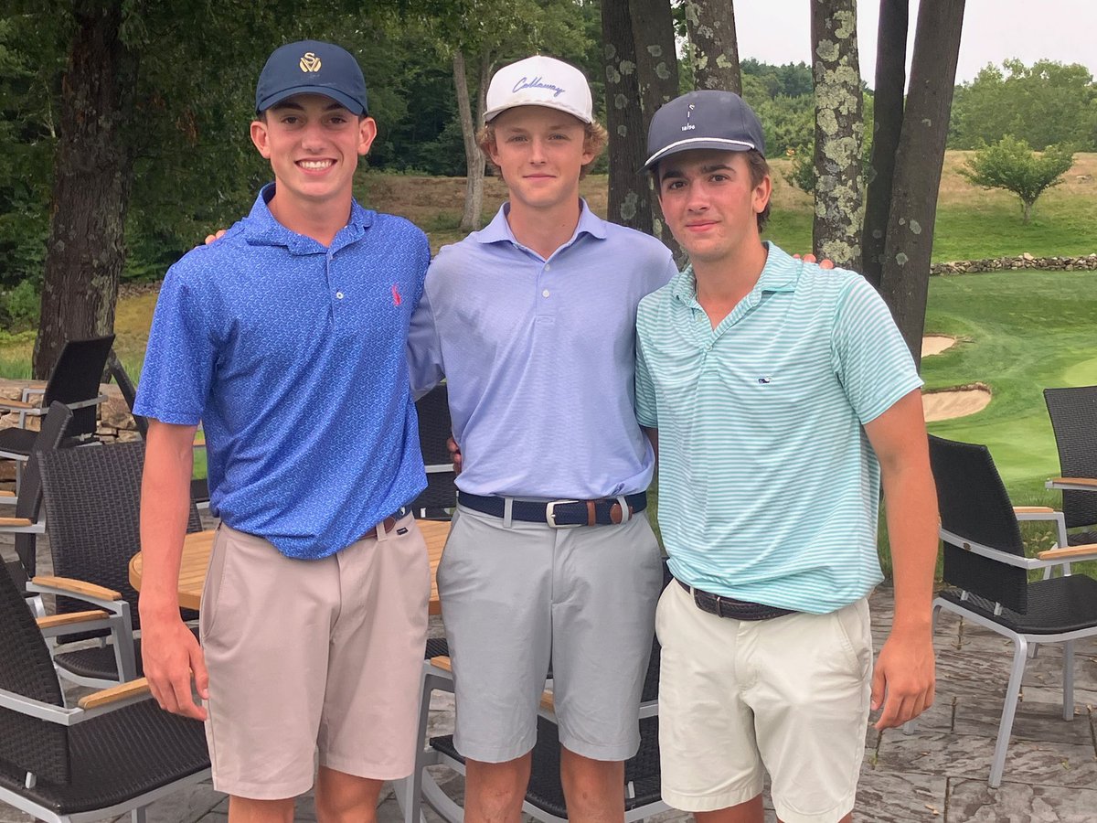 Congratulations to three of our golfers! (L to R: Michael McCormack, Chris Morrow, Thomas Constantine)  All three have reached the semi-finals of the Massachusetts Junior Amateur Golf Tournament! Great stuff guys and good luck tomorrow!