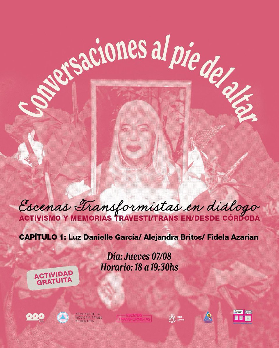 ¡Mañana 7/8! 💬 Conversaciones al pie del altar. @escenastransformistas en diálogo
🏳️‍⚧️ Capítulo 1 – Activismo y Memorias travesti/trans en/desde Córdoba

Relatos en primera persona, memoria viva y cotorreos que abrigan.

🕕 18 a 19:30 hs