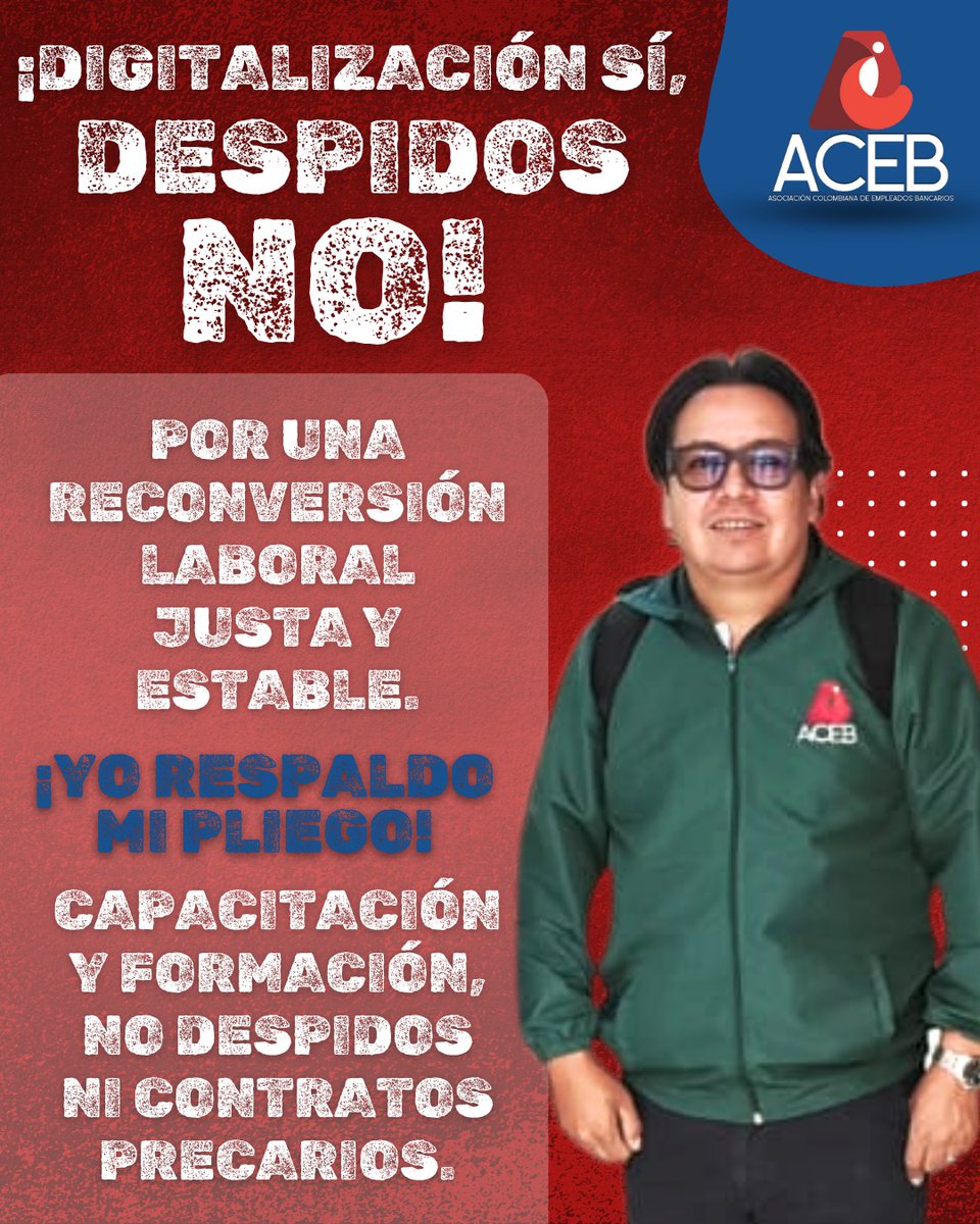 Crosas90p's tweet photo. #YoDefiendoMiPliego contra las sanciones y despidos arbitrarios @acebnacional @MintrabajoCol @uniglobalunion #bancamia https://t.co/RGAQ0ckinc