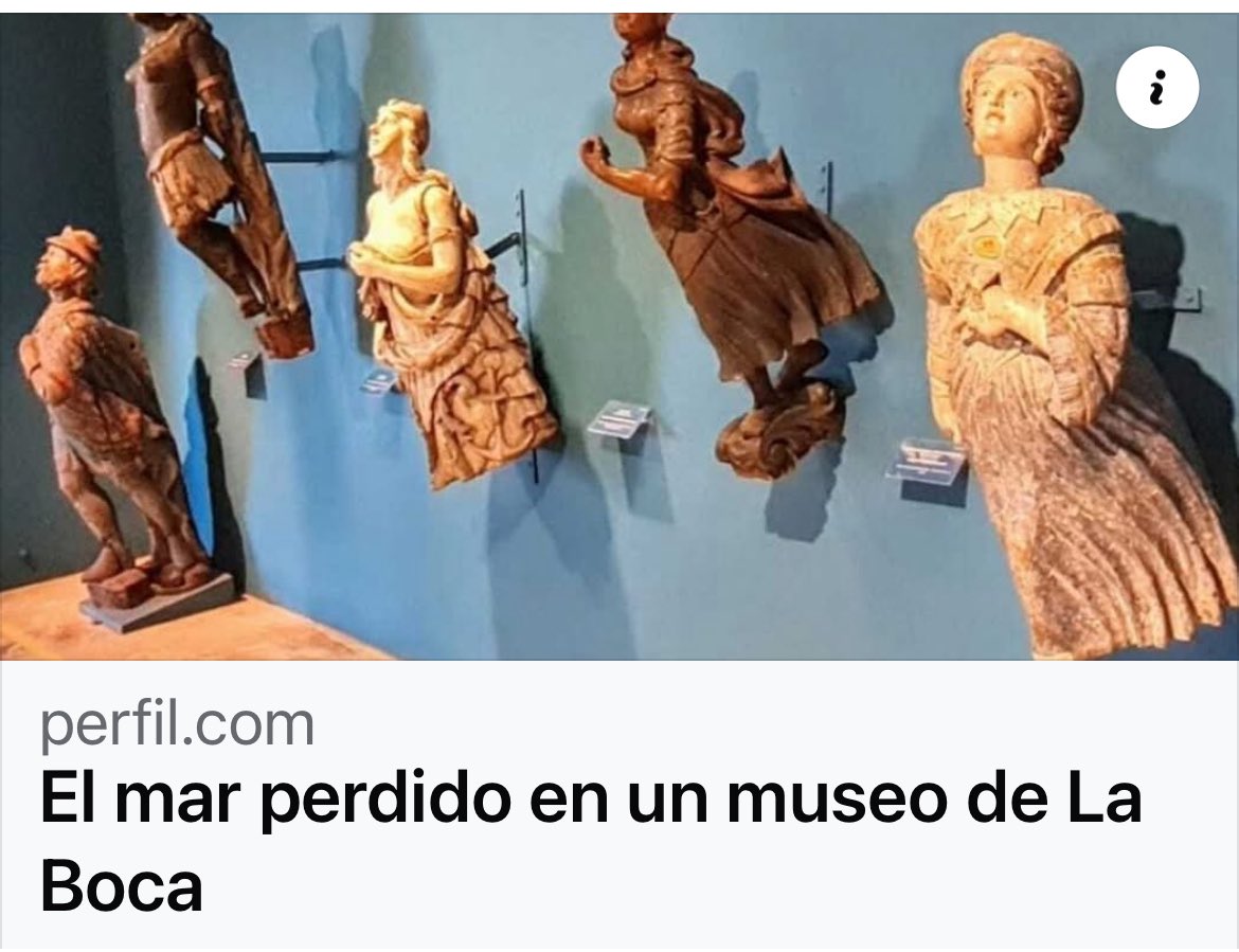 EL MBQM EN LOS MEDIOS 
¡Y una colección de mascarones de proa siempre presente! 

Gracias Esteban Ierardo por la nota publicada en Perfil. 

🔗El mar perdido en un museo de La Boca | Perfil share.google/Gvi8etySW2vOiC…