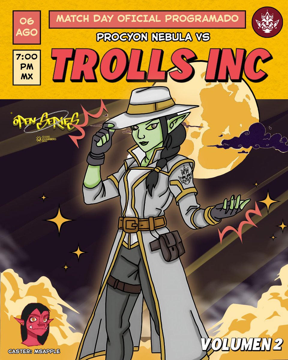 Trolls Inc. (@trolls__inc) on Twitter photo ✨¡MATCHDAY!✨
Después de la merecida victoria de ayer, volvemos para romper sus pantallas con un nuevo acto en la competición.
Nuestras talentosas goblins vs las jugadoras de <a href="/ProcyonGaming_/">Procyon Gaming</a> 🪐
No miren a nuestra galaxia 👀
🍎🖥️: twitch.tv/msappletree ✨¡MATCHDAY!✨
Después de la merecida victoria de ayer, volvemos para romper sus pantallas con un nuevo acto en la competición.
Nuestras talentosas goblins vs las jugadoras de <a href="/ProcyonGaming_/">Procyon Gaming</a> 🪐
No miren a nuestra galaxia 👀
🍎🖥️: twitch.tv/msappletree