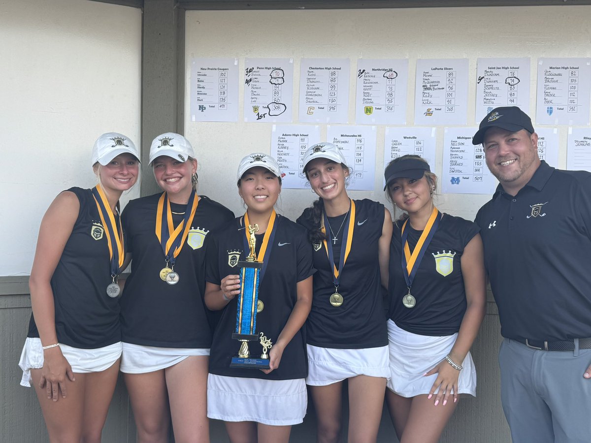 PennGirlsGolf's tweet photo. Penn Girls Golf wins the New Prairie Invite!!! Team Score: 308 🙌🏼

Scarlett: 70 (-2)   3rd
Clare: 74   4th
Lilly: 84
Nina: 89
Kathy: 80 https://t.co/8MeTJeNd8c