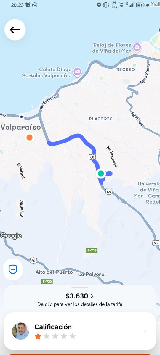 brillithbarria's tweet photo. @chile_didi su conductor con 5 estrellas inicia viaje sin mi cobrandose de mi cta y uds no son capaces de devolverme el pago siendo que no me entregaron el servicio? Tengo que hacer la denuncia por estafa ante @SERNAC o a carabineros para que respondan por el monto? https://t.co/L4YWvGUPYw