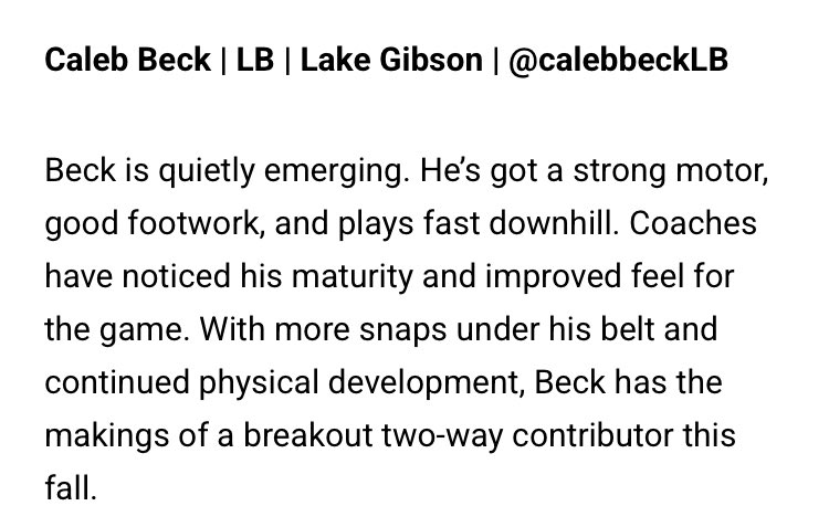Calebbecklb (@calebbecklb) on Twitter photo Thanks for the write up! <a href="/THEPLATFORMDR/">THE PLATFORM</a> 
<a href="/bigfla74/">Coach Anthony Desandolo</a> <a href="/Coach2am/">Adam Minggia II</a> <a href="/CoachLewis_DLP/">Michael J. Lewis II</a> <a href="/A_Llosa2/">Anthony Llosa</a> <a href="/Mikesmith_35/">Mike Smith</a> 
<a href="/LakeGibsonFB/">LAKE GIBSON BRAVES FOOTBALL</a> <a href="/H2_Recruiting/">Hasani (H2) | Football Recruiting</a> <a href="/RealNews102/">Drew Johnson</a> <a href="/ad_deshazor76/">Coach AD DeShazor Sr</a> Thanks for the write up! <a href="/THEPLATFORMDR/">THE PLATFORM</a> 
<a href="/bigfla74/">Coach Anthony Desandolo</a> <a href="/Coach2am/">Adam Minggia II</a> <a href="/CoachLewis_DLP/">Michael J. Lewis II</a> <a href="/A_Llosa2/">Anthony Llosa</a> <a href="/Mikesmith_35/">Mike Smith</a> 
<a href="/LakeGibsonFB/">LAKE GIBSON BRAVES FOOTBALL</a> <a href="/H2_Recruiting/">Hasani (H2) | Football Recruiting</a> <a href="/RealNews102/">Drew Johnson</a> <a href="/ad_deshazor76/">Coach AD DeShazor Sr</a>