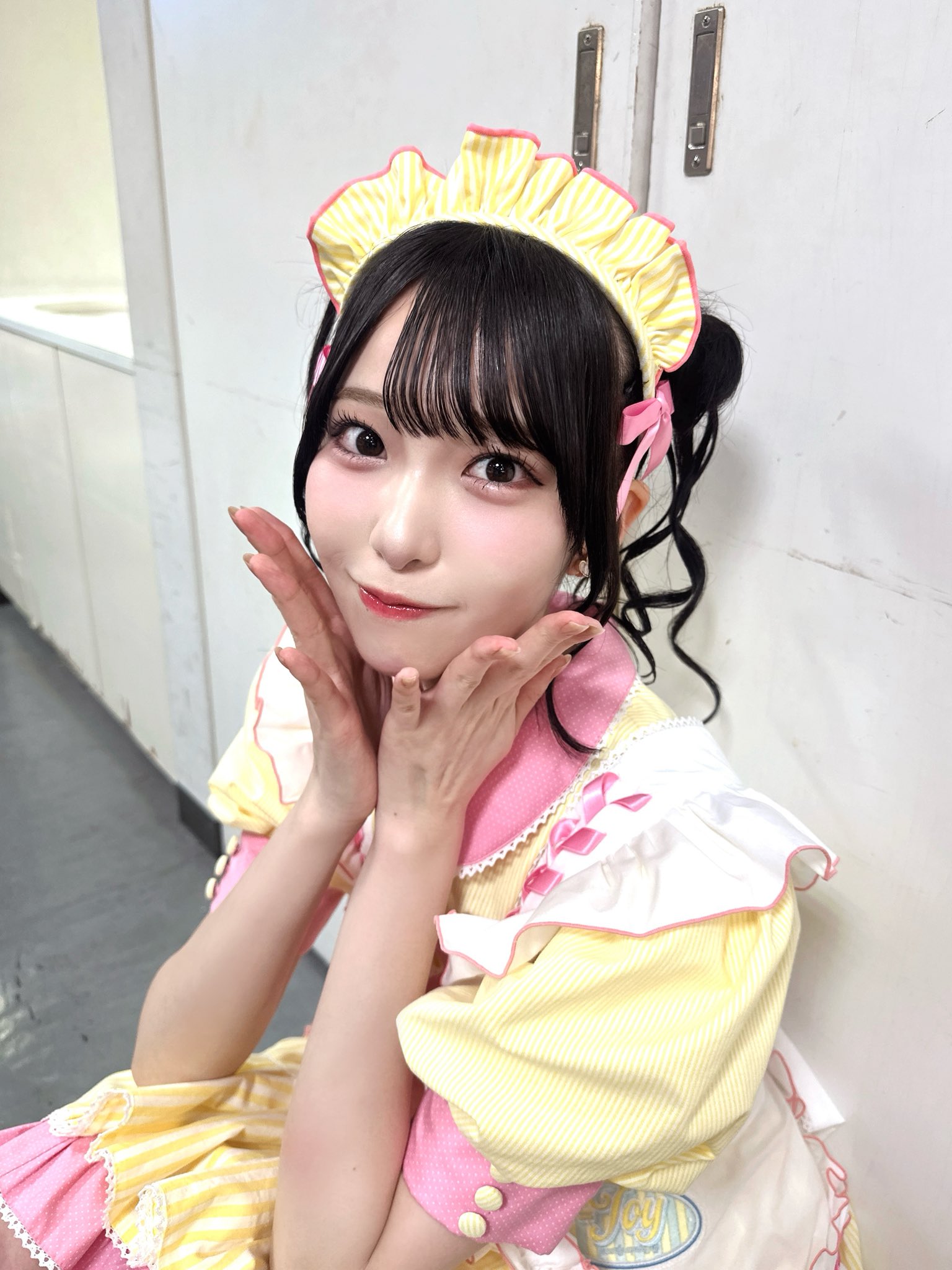 山田杏佳 直筆 生写真 ニアジョイ ピーチティーとピーチパイ ピチピチ ≒JOY ≒JOY山田杏佳 「ピーチティーとピーチパイ」生写真 直筆サイン