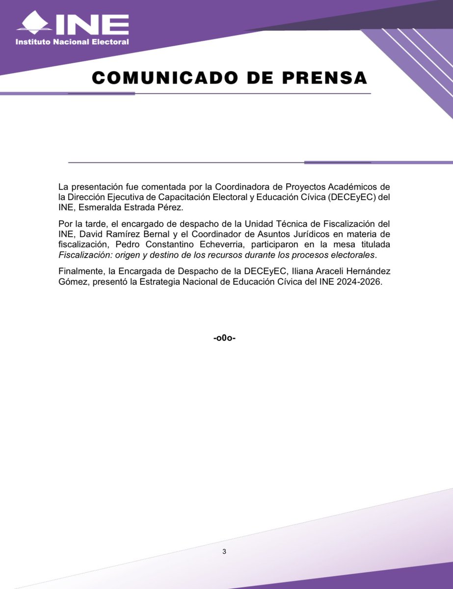 📑 #BoletínINE | Llaman consejeras del INE a redoblar esfuerzos para evitar retrocesos en materia de derechos de las mujeres. 

centralelectoral.ine.mx/2025/08/06/lla…