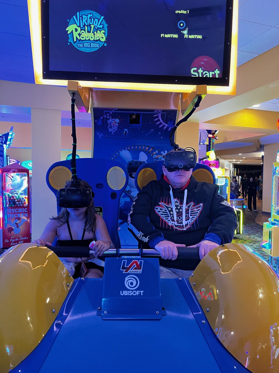 CardiacDrop's tweet photo. This (Game) ride is absolutely mental. 
#VirtualRabbids 🤪 
#SummerArcades 🪙 https://t.co/esPL0cPTSI