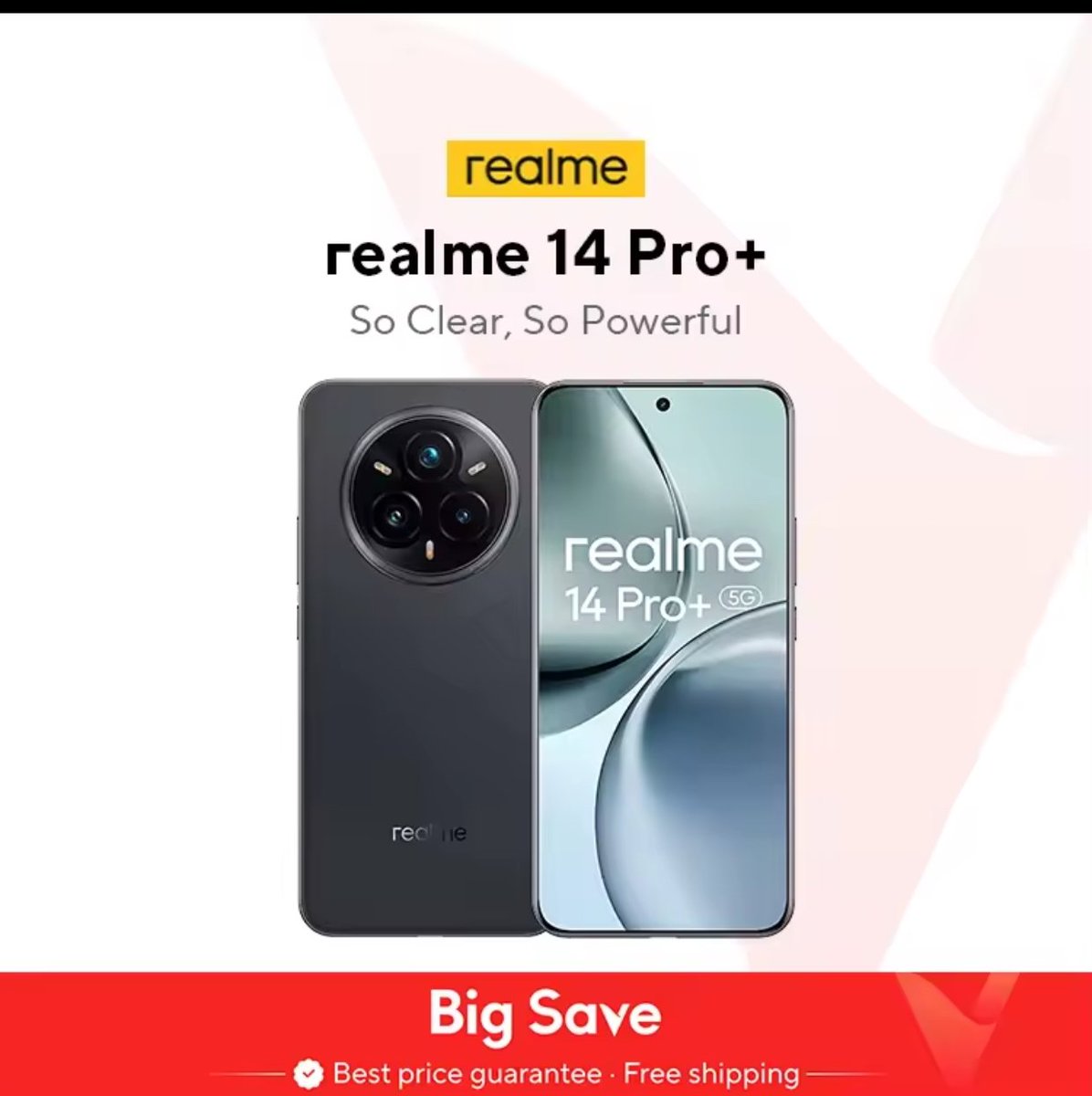 hmi_dou's tweet photo. 🔥 ¡OFERTÓN! Realme 14 Pro+  
💰 247.99€ (8+256GB)  
🌍 Versión Global  
🚚 Envío gratis  

🛒 COMPRA YA:  
🔗 https://t.co/bcI677CzBo  

#Realme14Pro #OfertasES  #XRP https://t.co/HzFk0G1msA
