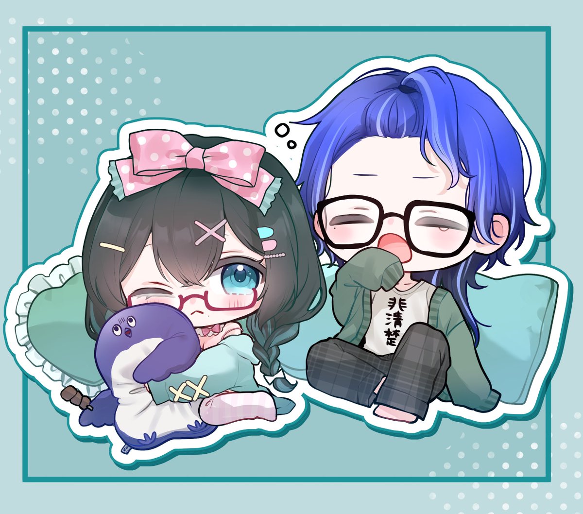 りとさんのペア画企画の獲得イラスト」|どらまこ🦙💭7