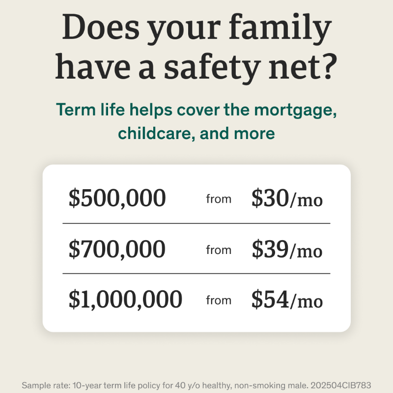 mfragomeno's tweet photo. If something happened to you today, what would happen to them?

Term and final expense life insurance helps cover the mortgage, childcare, and more. Starting at only $30/mo.

-No medical exams
-60-second quote
-100% online

Get your free quote now. Click below.