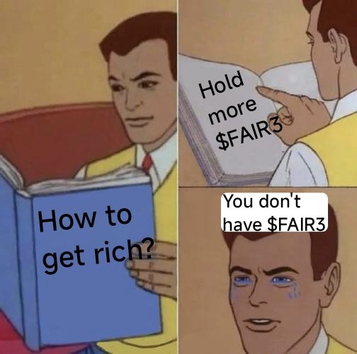 Grass1Ace's tweet photo. How to get rich?
#FAIRFORFREE
$FAIR3 https://t.co/vEXcTxTtNI