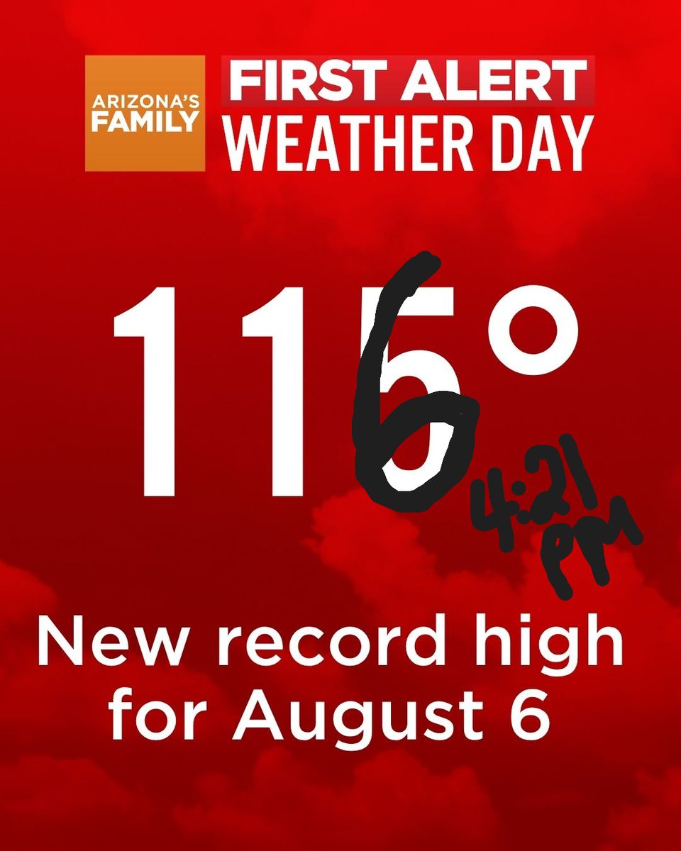 You're not wrong...it's brutal out there. #azwx #azheat #recordheat #azsummer